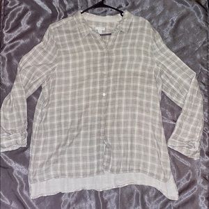 White and grey checkered flannel!